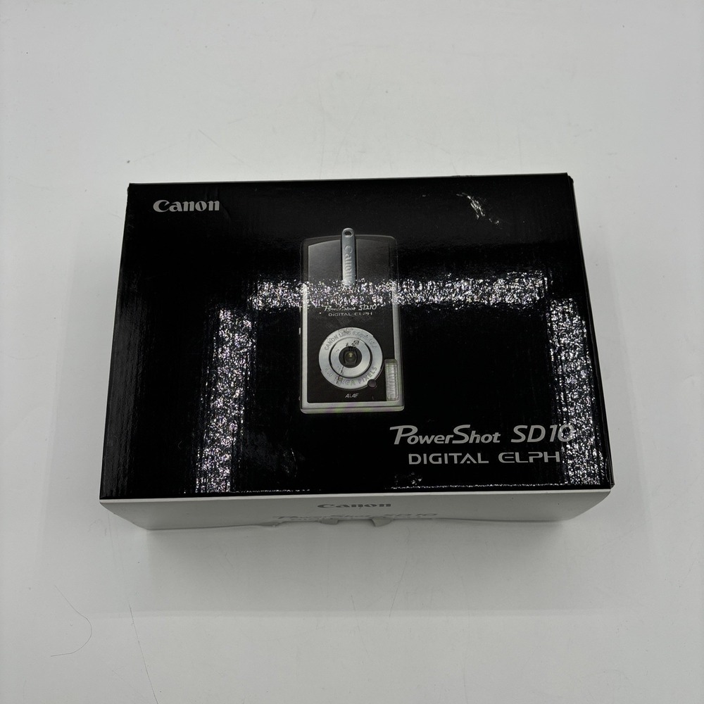 Canon PowerShot SD10 Digital Elph Camera Bundle with Battery/Charger & Box AS IS